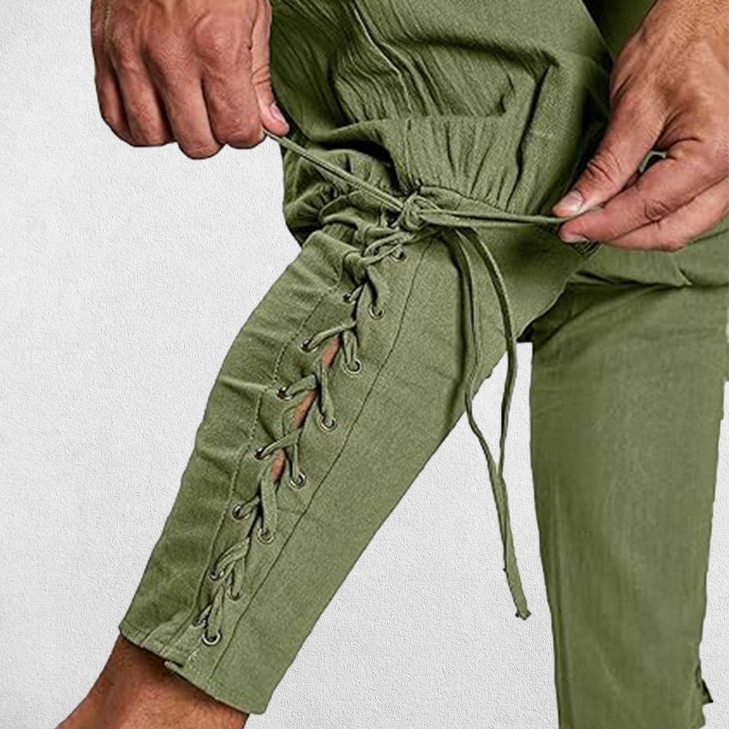 Close-up Adjustable lace-up calf design