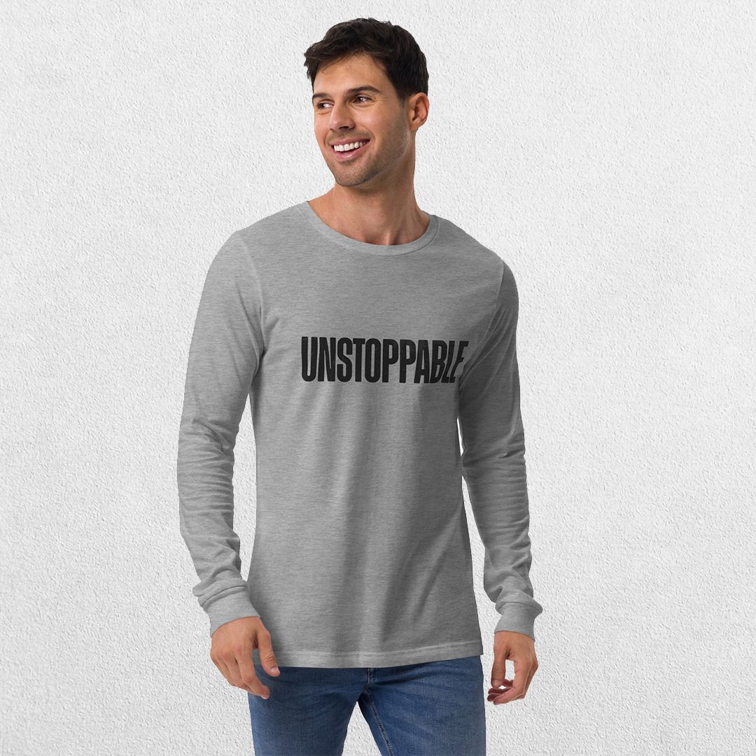 Close-up Athletic Heather of Men's Gym Long Sleeve Tee – Unmatched Performance & Style