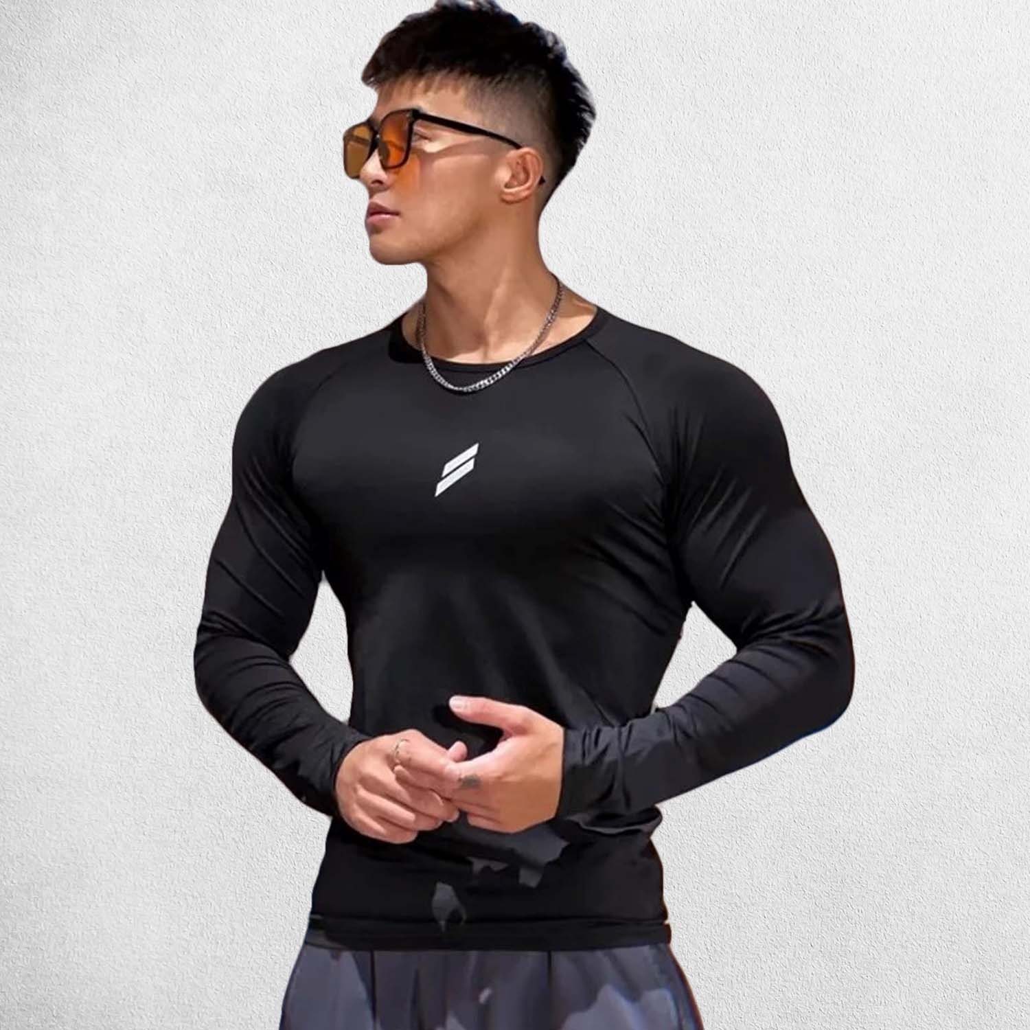 Men’s Quick-Dry Long-Sleeve Training T-Shirt – Performance Gym & Sportswear