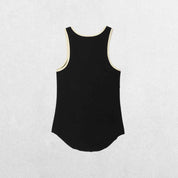 Back view of the GPW Men’s High-Performance Quick-Dry Training T-Shirt in black, featuring a streamlined design and reinforced stitching against a plain studio background.