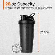 Stright GPW 600 ml Capacity water bottle with Measurement Scale and dimensions