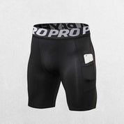 Close-up of Black GPW compression tights showcasing breathable polyester fabric.