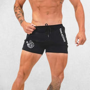 Model wearing Black GPW Men’s Quick-Dry Running Shorts - Gym, Bodybuilding, Beachwear