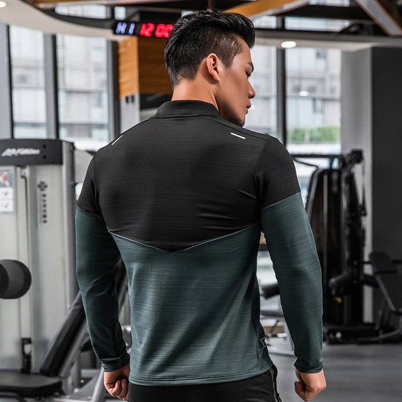 Black Green Full-sleeve GPW Shirt used for outdoor training.