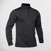 Black  Men's Thermal 1/4 Zip Pullover – Moisture-Wicking and Breathable for Gym & Running