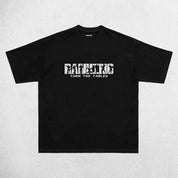 Front View of Black Muscular Men’s Summer Cotton Gym T-Shirt – Short Sleeve Workout & Jogging Tee