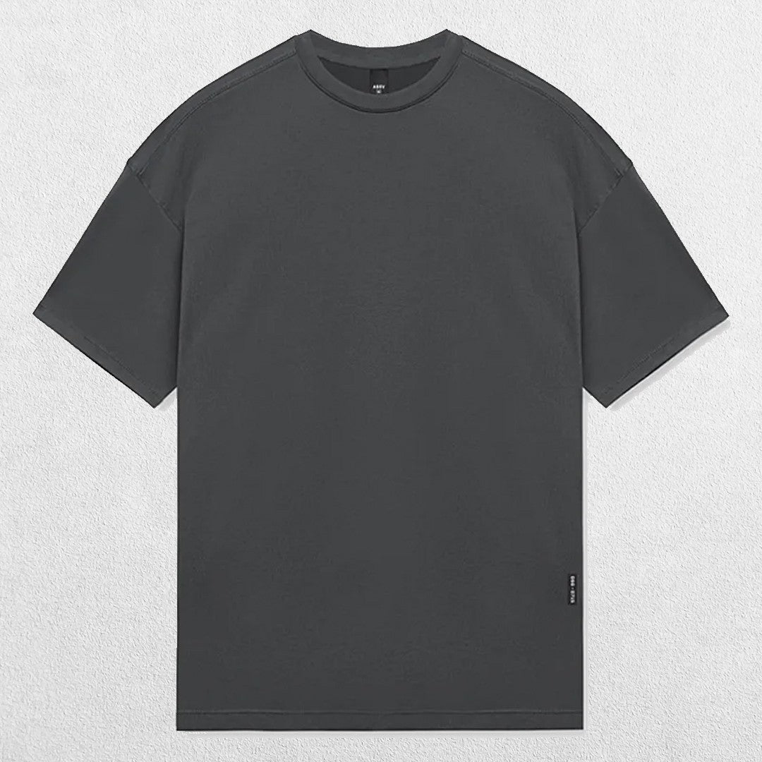 Close-up of Dark Grey GPW Men's Summer Quick-Dry Gym Casual Tee in a studio background