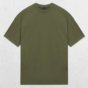 Close-up of Dark Olive Grey GPW Men's Summer Quick-Dry Gym Casual Tee in a studio background