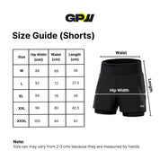 Size Chart for GPW Men's Quick-Dry Fitness Shorts - Loose Beach Workout Bottoms