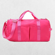 Red rose GPW Gym Bag with external quick-access pockets.