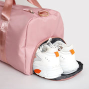 Pink GPW Gym Bag showcasing its Separate compartment for shoes