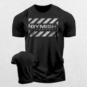 Close-up of the Black GPW Gymish Printed Muscle Man Gym T-Shirt - Funny Workout Tee