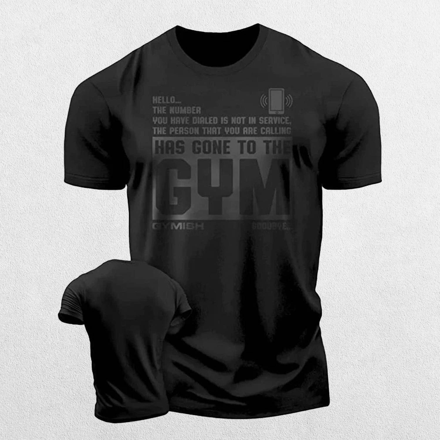 Close-up of the BlackGPW Gymish Printed Muscle Man Gym T-Shirt - Funny Workout Tee