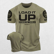 Close-up of the GPW Gymish Printed Muscle Man T-Shirt featuring bold print design.