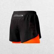 GPW High-Performance Men’s Running Shorts in fluorescent orange, front view displaying the bright, high-visibility color and lightweight design against a plain studio background.