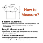 GPW High-Performance Quick-Dry Sports T-Shirt  Measurement instructions.