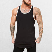 GPW High-Performance Slim Fit Training Top Black Front View in Studio Background