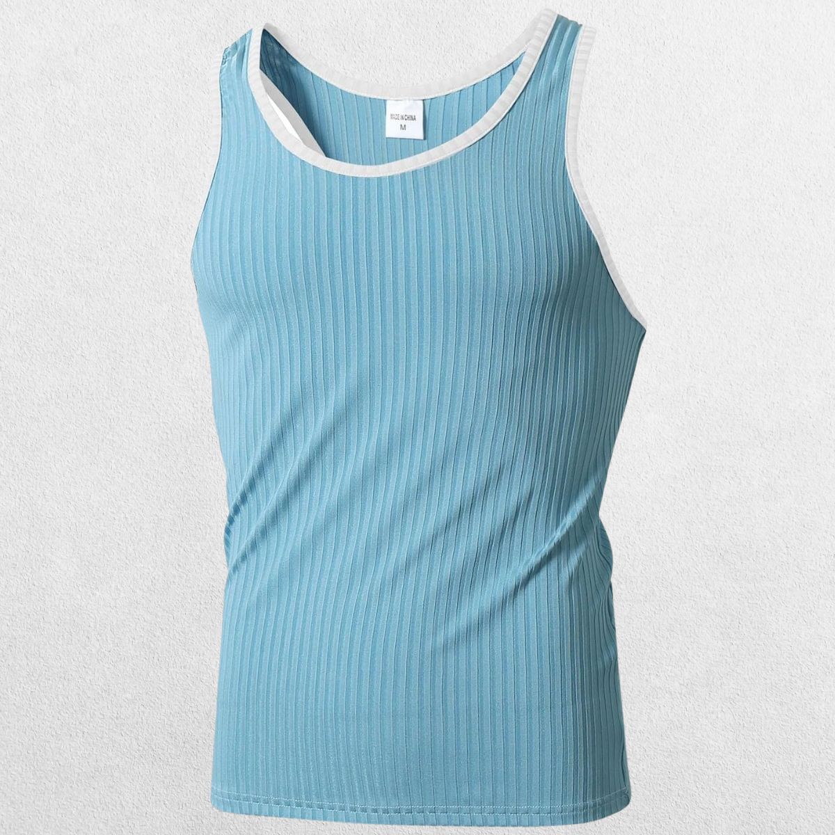 GPW High-Performance Slim Fit Training Top Blue Side View in Studio Background