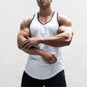 GPW High-Performance Slim Fit Training Top White Front View in Studio Background