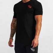 Close-up of cotton texture of the Black GPW slim fit t-shirt