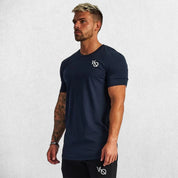 Close-up of cotton texture of the Navy GPW slim fit t-shirt