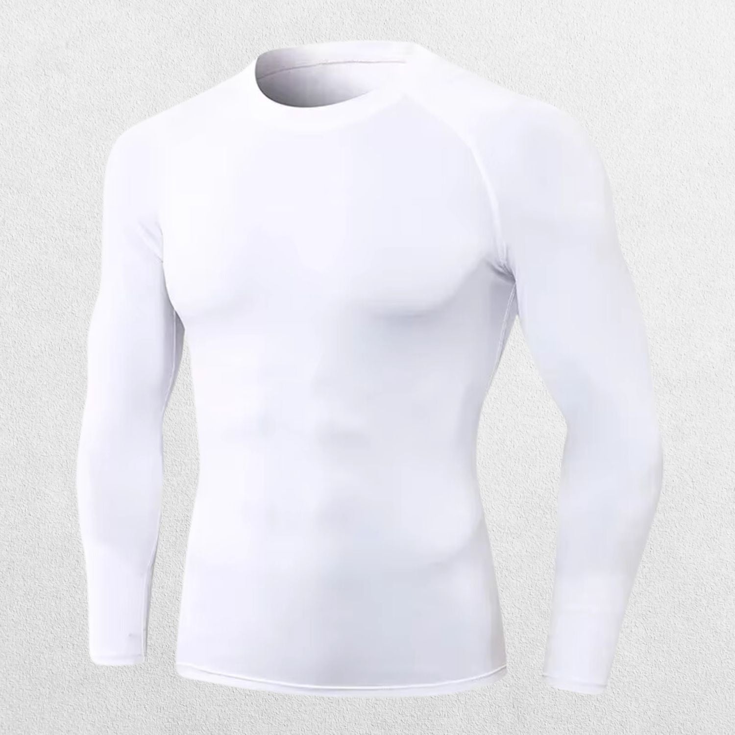 GPW Men's High-Performance Athletic Long Sleeve Training T-Shirt White