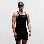 GPW Men’s High-Performance Quick-Dry Training T-Shirt in black, front view highlighting the athletic fit and moisture-wicking fabric against a clean studio background.