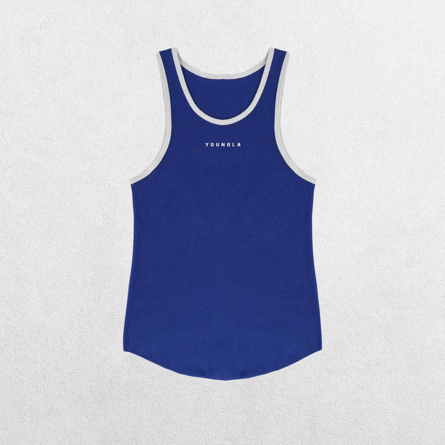 GPW Men’s High-Performance Quick-Dry Training T-Shirt in blue, front view highlighting the cool-toned color and form-fitting design against a clean studio backdrop.