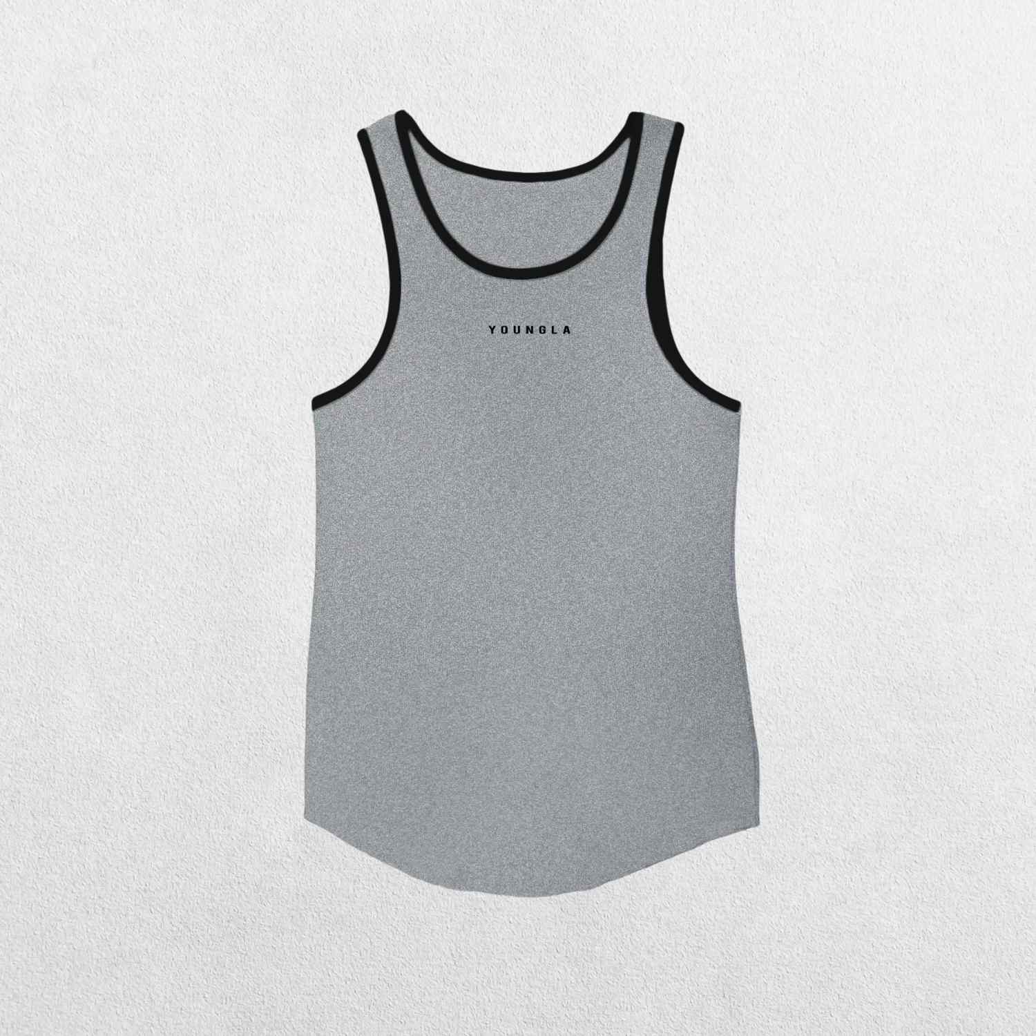 GPW Men’s High-Performance Quick-Dry Training T-Shirt in grey, front view highlighting the sleek athletic fit and quick-dry material against a clean studio background.