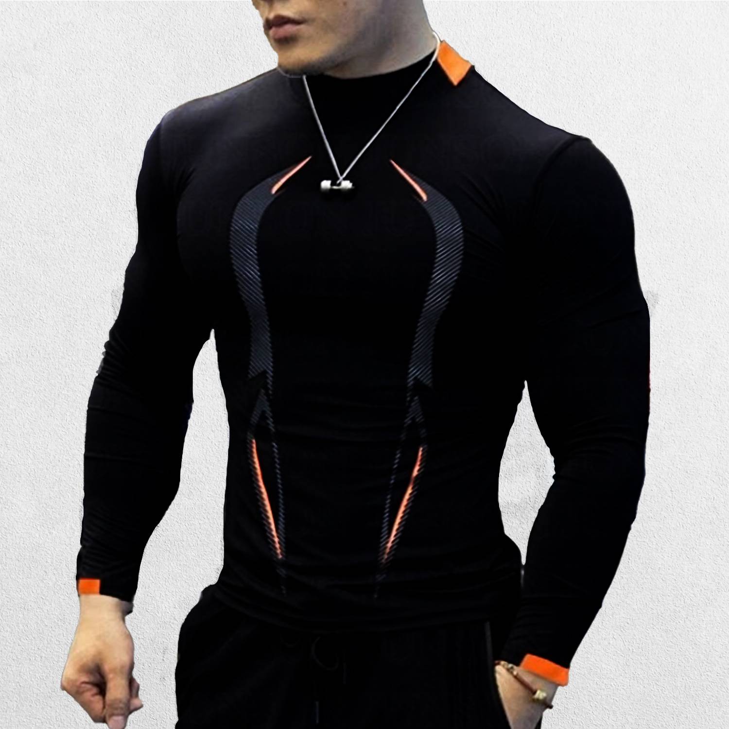 Black GPW Compression T-Shirt emphasizing lightweight and breathable material.
