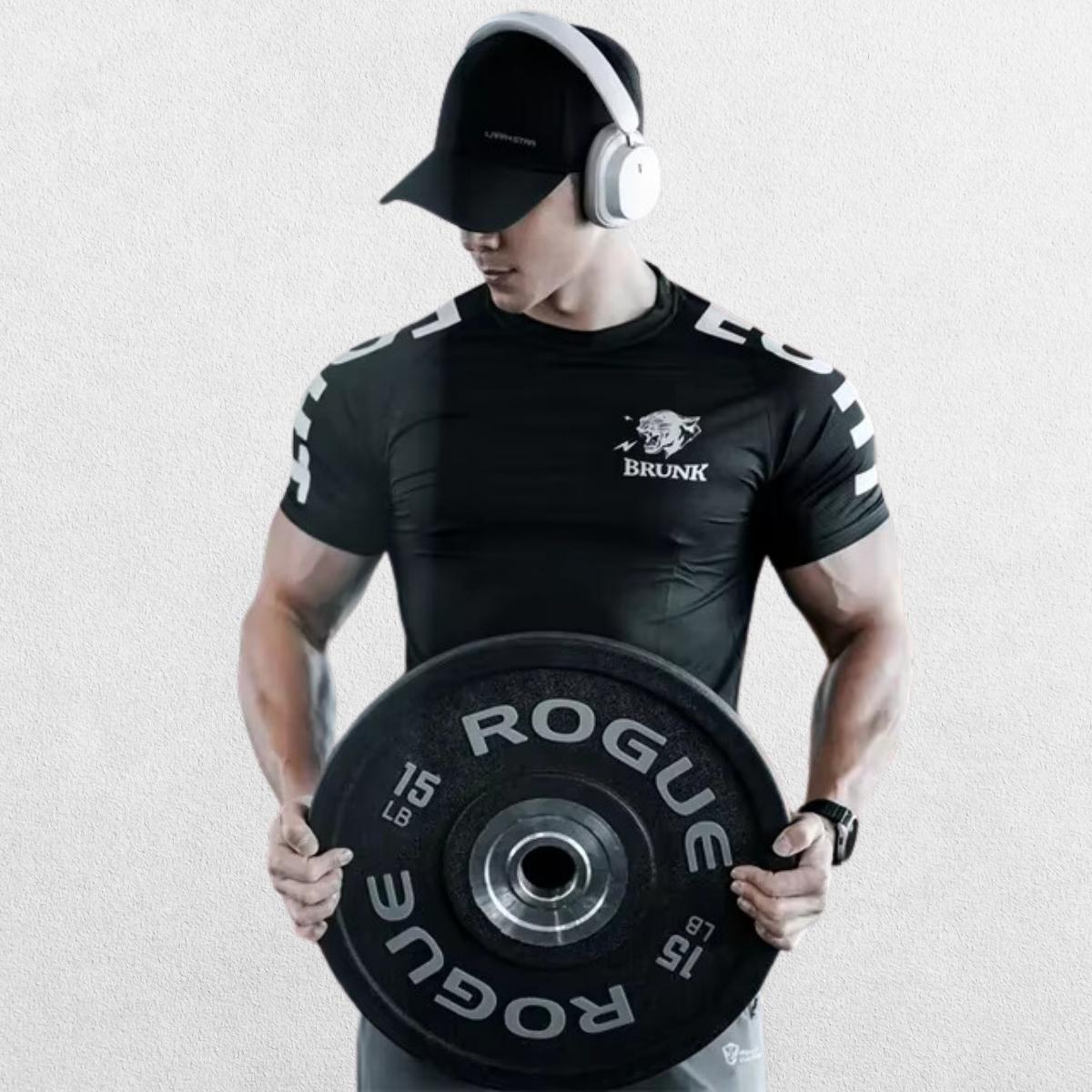 Black GPW Men's Summer Quick-Dry Sports T-Shirt for workouts and casual wear.