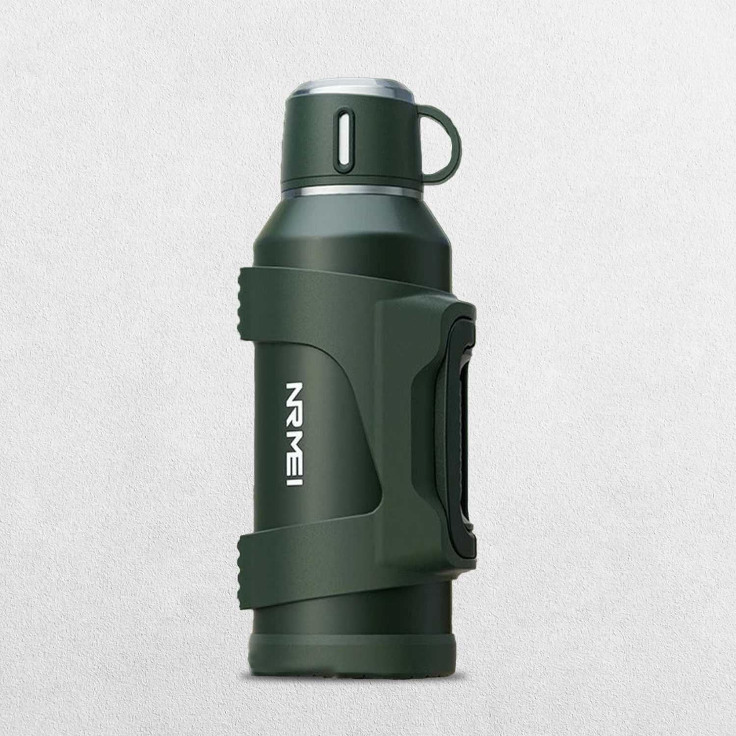 Durable Dark Olive Green GPW Thermo Water Bottle with Leak-Proof Lid