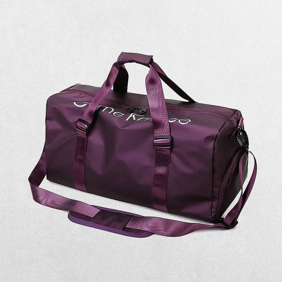 Close-up of Purple GPW Waterproof Gym Bag