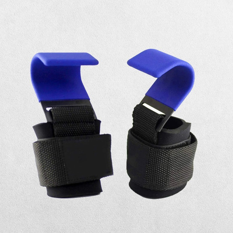 Blue Durable GPW Hook Grips placed with studio background.