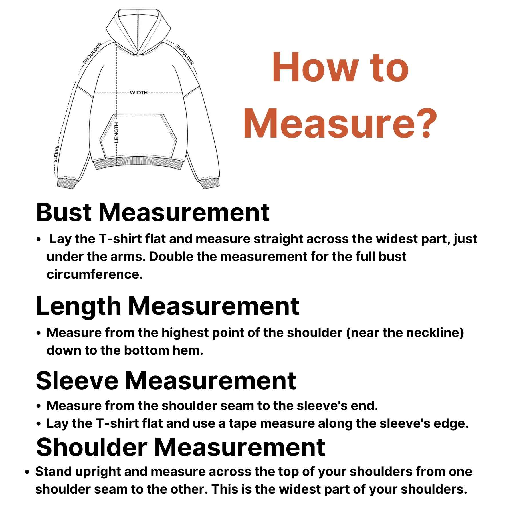 Men's Slim Fit Sport Hoodie showing measurement guide
