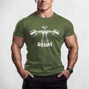 Front View of Model Wearing Green Muscle Men's Gym T-Shirt – 3D Printed, Short Sleeve, Sporty Workout & Casual Tee