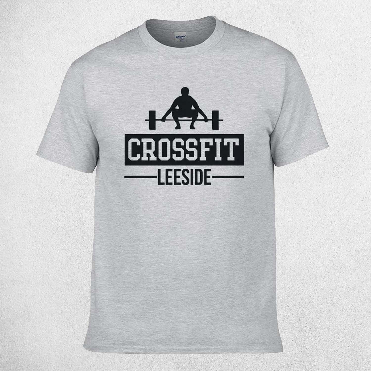 Grey  CrossFit Men's Cotton T-Shirt - Breathable and Sweat-Wicking Gym Wear