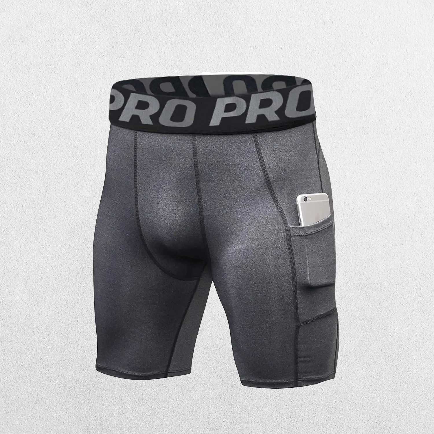 Close-up of Grey GPW compression tights showcasing breathable polyester fabric.
