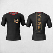 Grey Kaisen 3D Print Men's Long Sleeve Compression Shirt for Workouts