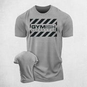 Close up of Heather GREY Men’s 3D Print Gymish Lifestyle T-Shirt – Breathable & Motivational Workout Tee