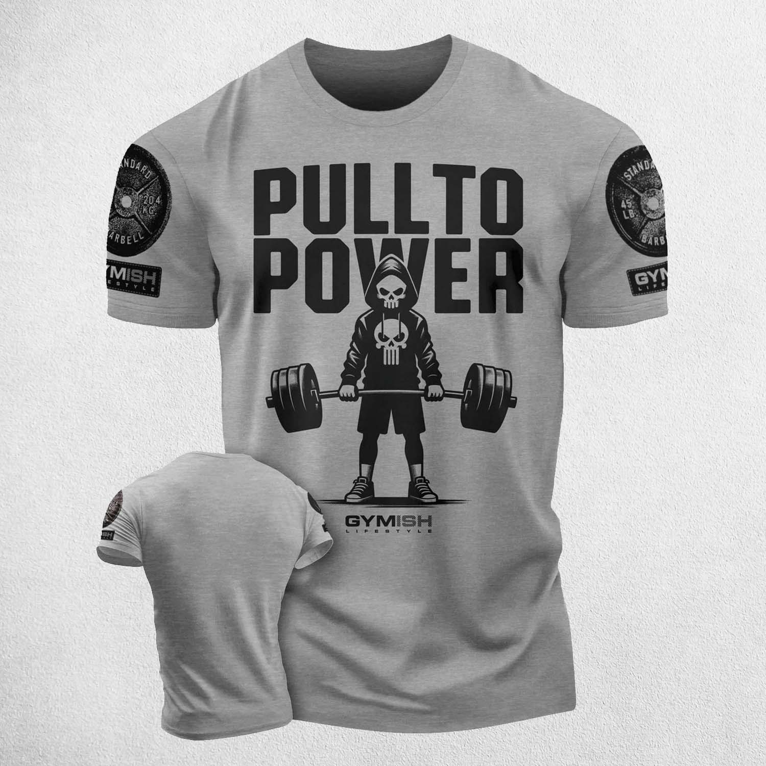 Heather grey Comfortable cotton workout t-shirt for weightlifters