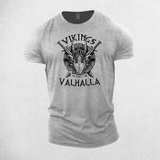 Light Grey Men’s Viking 3D Printed T-Shirt with bold Norse warrior design