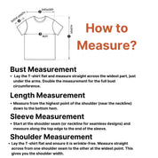 Measurement guide showing how to size a men’s sports t-shirt accurately.