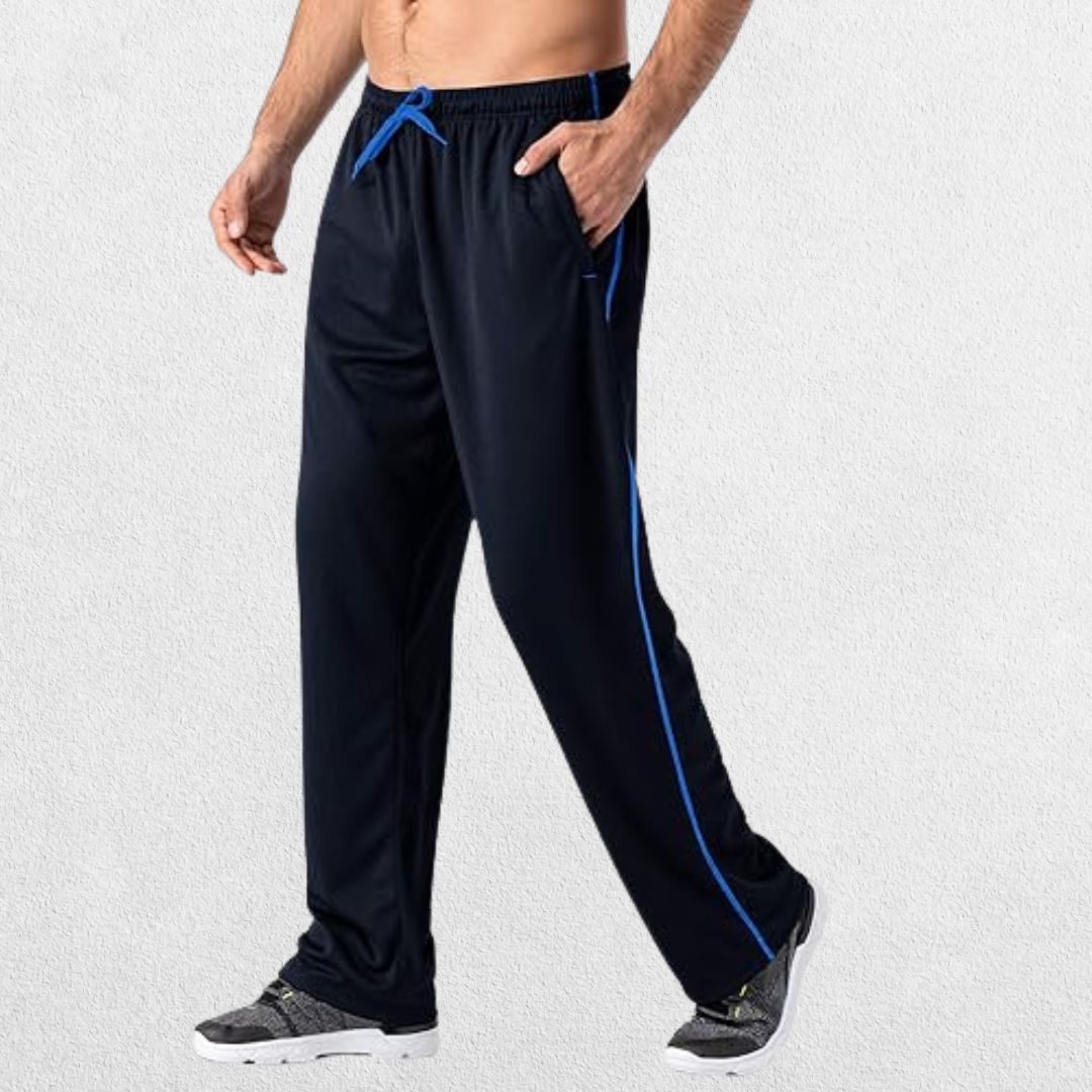 Leichte, locker sitzende Sporthose aus Netzstoff für Herren mit offenem Saum und Reißverschlusstaschen