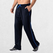 Leichte, locker sitzende Sporthose aus Netzstoff für Herren mit offenem Saum und Reißverschlusstaschen