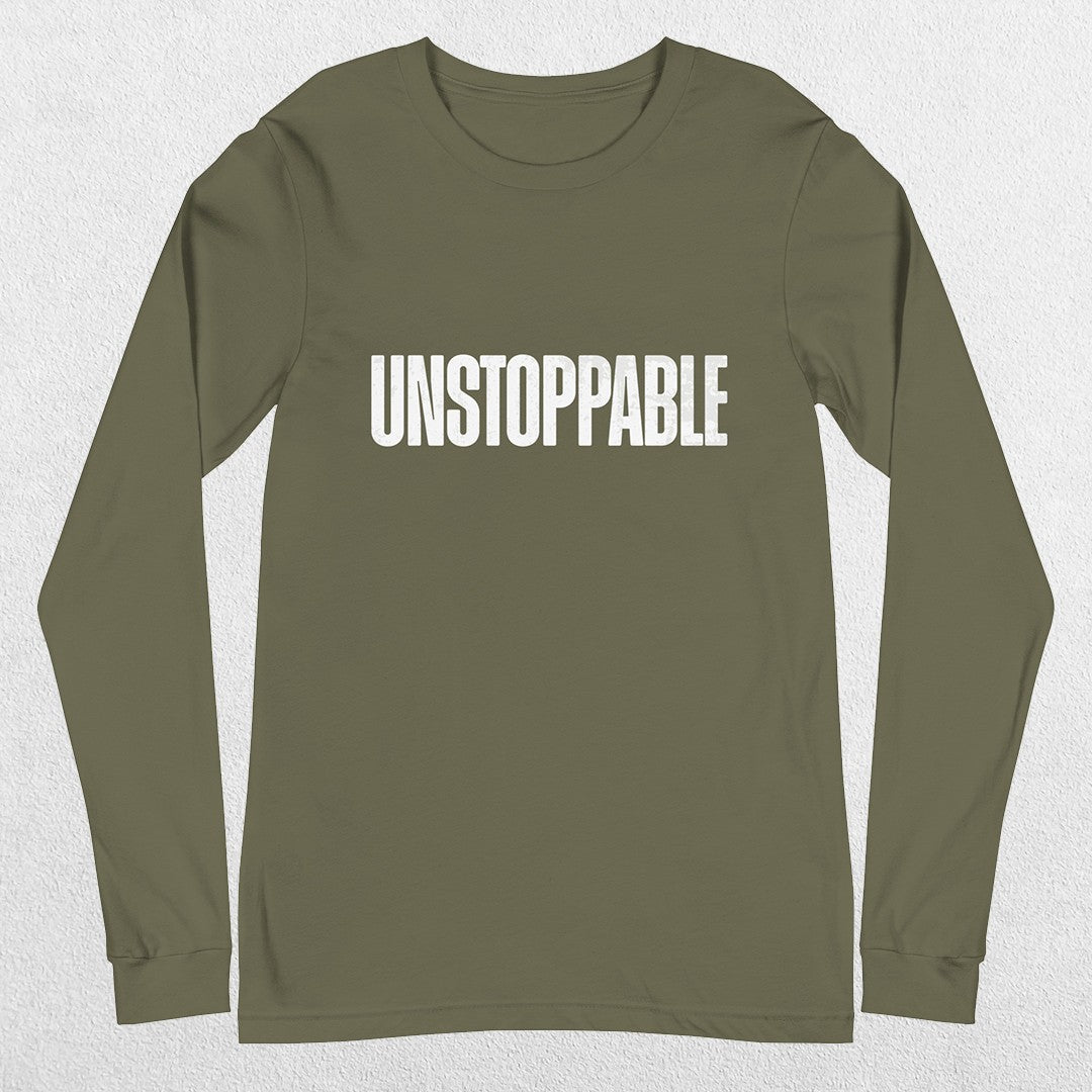 Close-up of Military Green Men's Gym Long Sleeve Tee – Unmatched Performance & Style