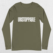 Close-up of Military Green Men's Gym Long Sleeve Tee – Unmatched Performance & Style