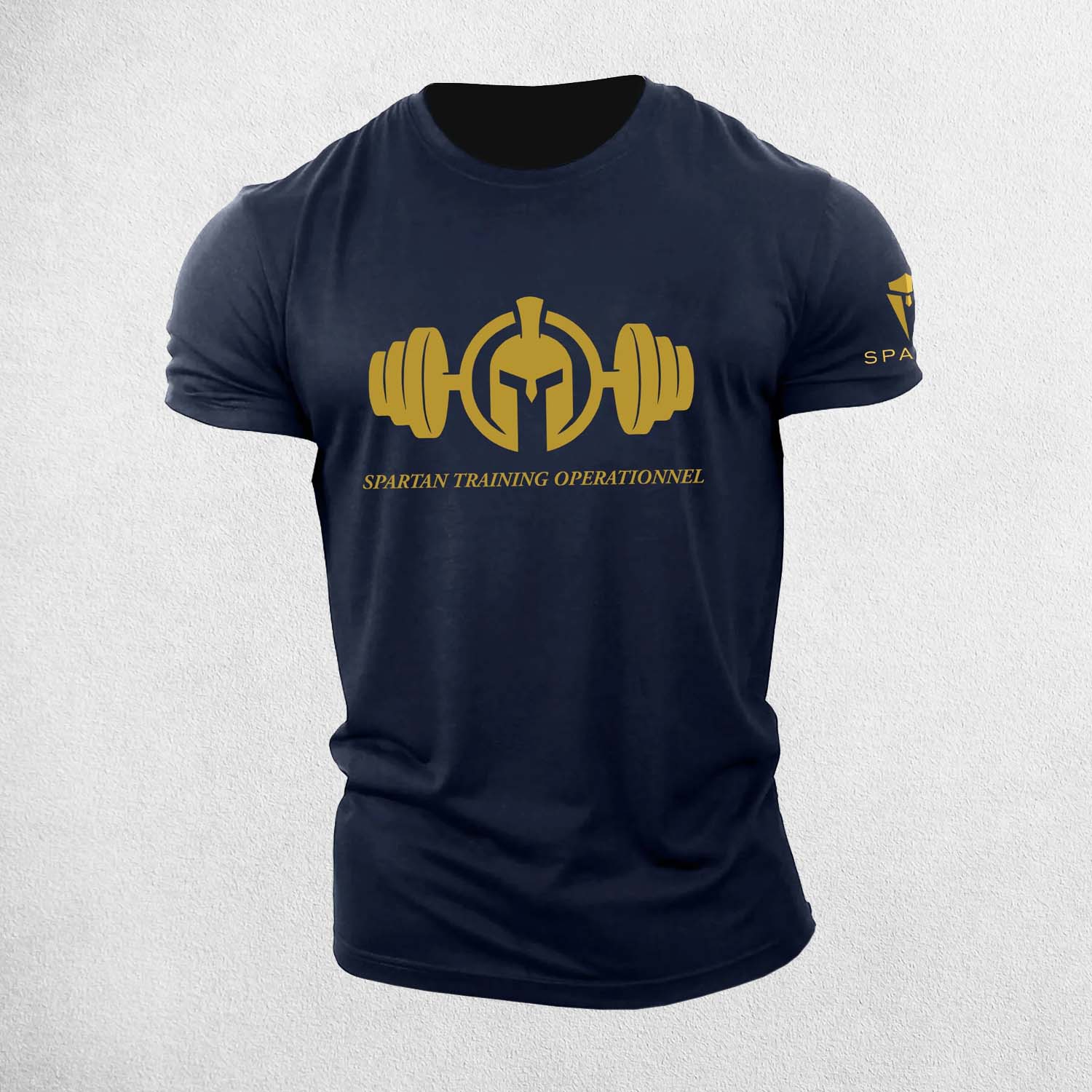 Close-up of the NAvy Men’s 3D Spartan Quick-Dry T-Shirt featuring bold, ultra-vibrant print.