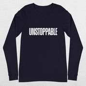 Close-up of Navy Men's Gym Long Sleeve Tee – Unmatched Performance & Style