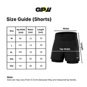 Size Chart for GPW Men’s Quick-Dry Running Shorts - Gym, Bodybuilding, Beachwear